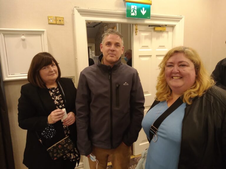 Carmel Redmond, Fergus Dowd and Jane Crowe at Dublin Book Launch for Tales from the Debenhams Picket Line