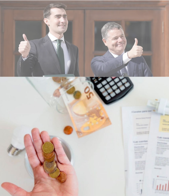 Fianna Fáil's Jack Chambers and Fine Gael's Paschal Donohoe give the thumbs up to a budget that leaves most little more in real terms. People have less money left over after paying energy bills than ever before.