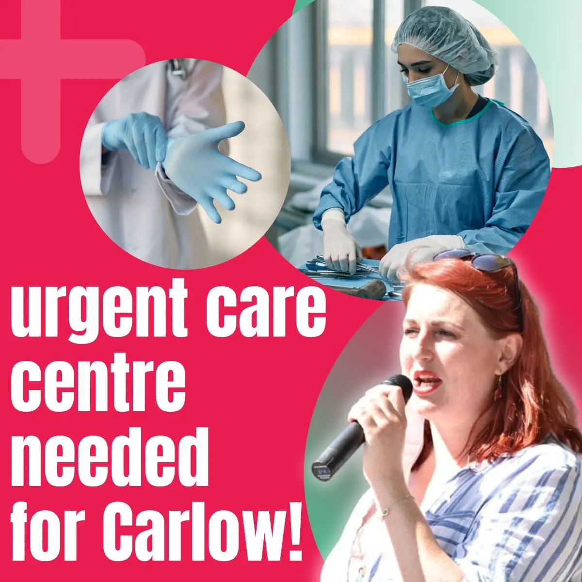 Councillor Adrienne Wallace speaking on the Urgent Care Centre Needed for Carlow